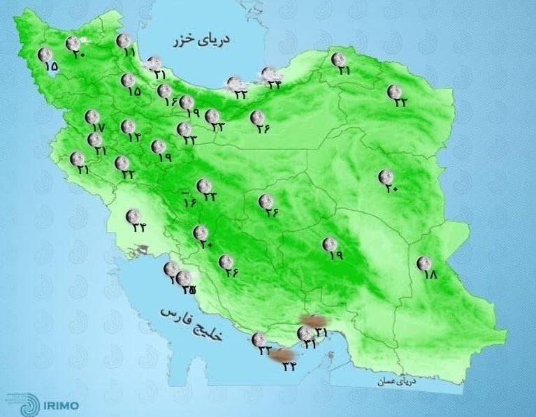 وضعیت آب و هوا، امروز ۲۸ شهریور ۱۴۰۰ / بارش پراکنده باران در استانهای ساحلی خزر وضعیت آب و هوا، امروز ۲۸ شهریور ۱۴۰۰ / بارش پراکنده باران در استانهای ساحلی خزر