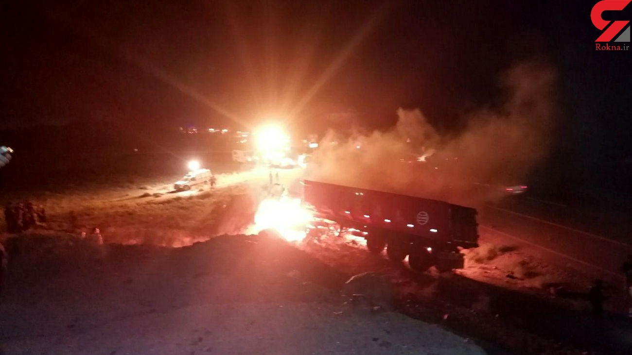 دختر 12 ساله در کامیون زنده زنده سوخت / حادثه تلخ در جاده مشهد دختر 12 ساله در کامیون زنده زنده سوخت / حادثه تلخ در جاده مشهد