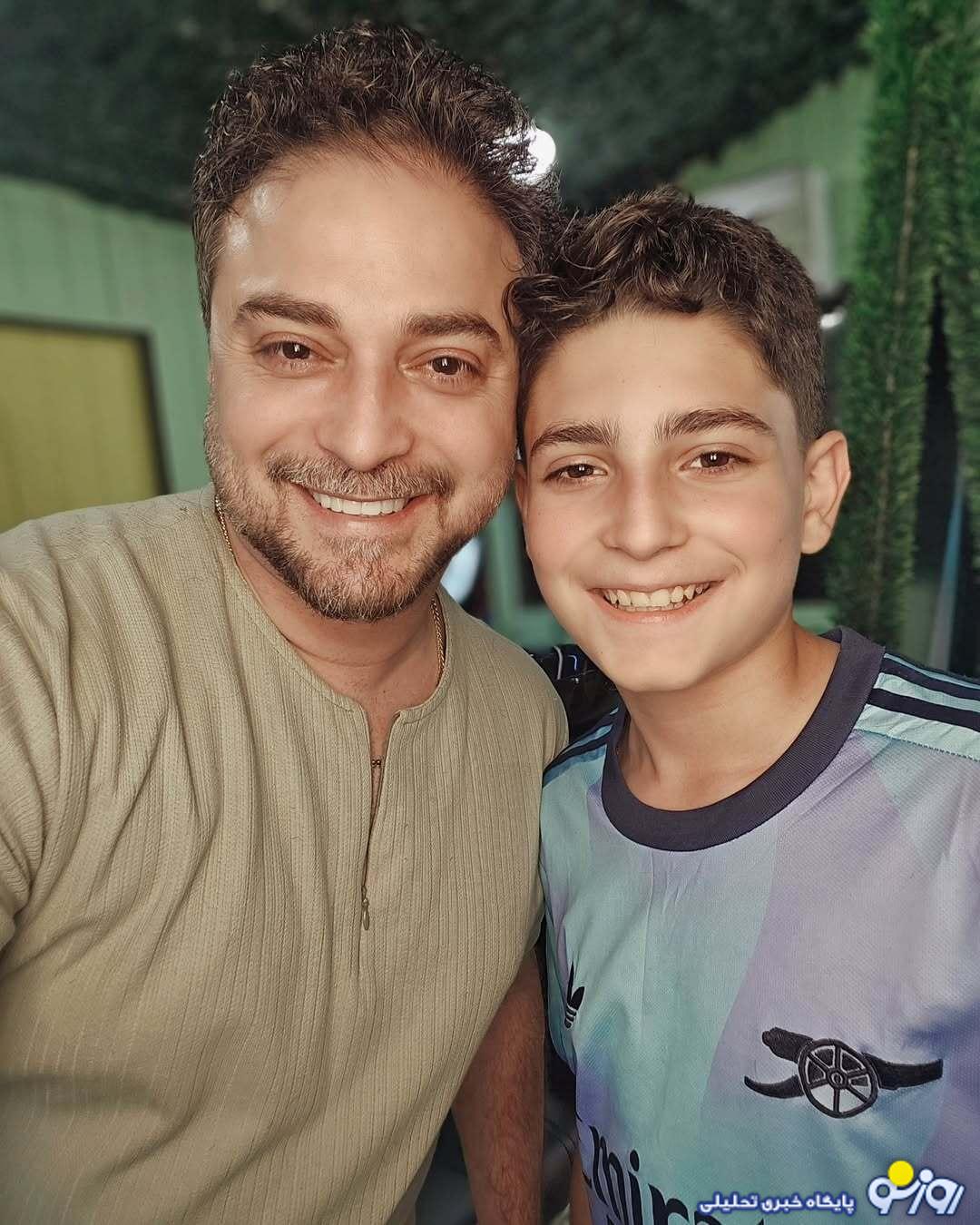 شباهت شوکه کننده بابک جهانبخش و پسرش شباهت شوکه کننده بابک جهانبخش و پسرش