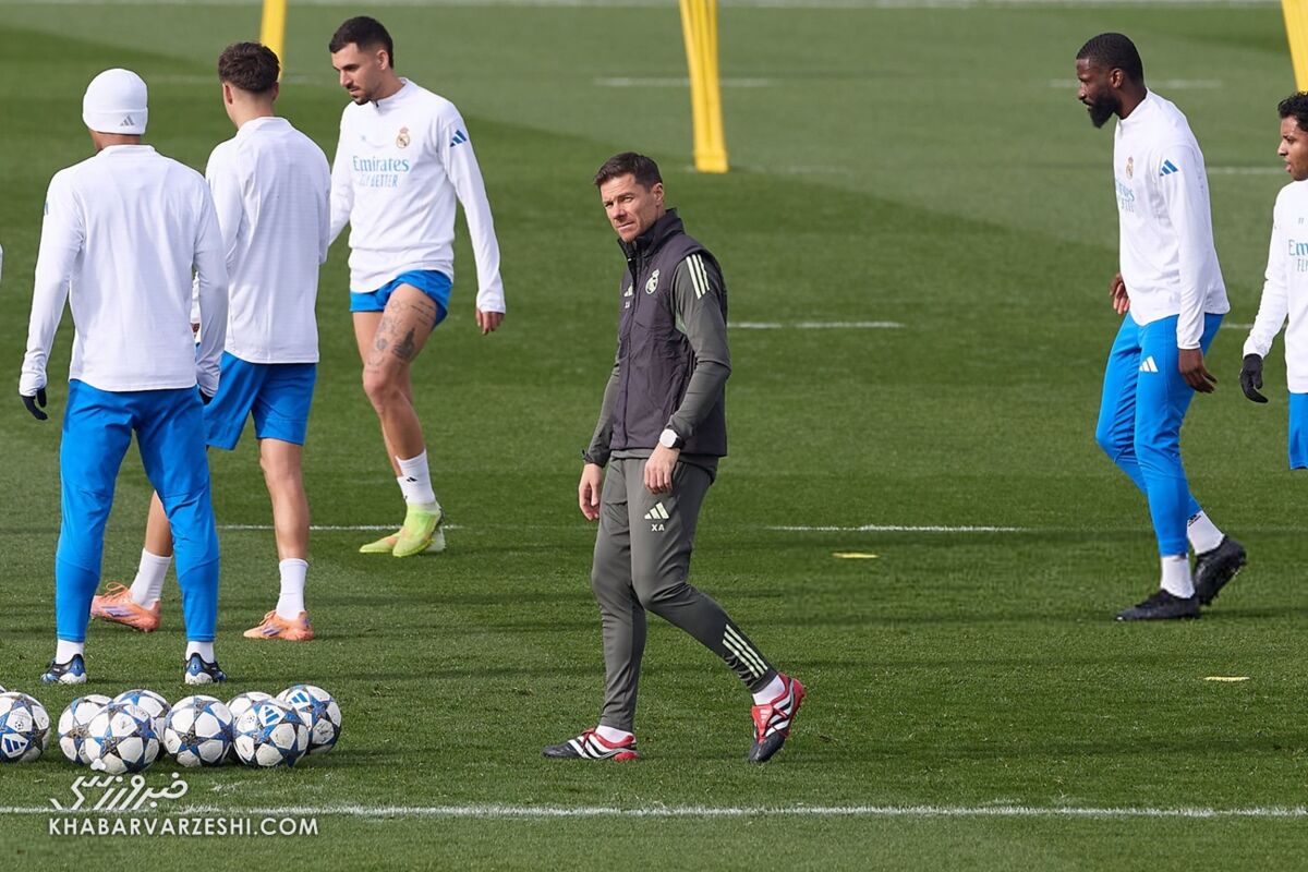 ژابی آلونسو در تمرینات رئال مادرید