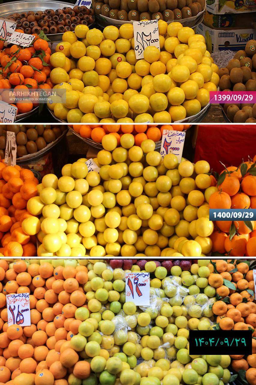 قیمت‌ها در ۳ سال؛ همان مغازه‌ها در شب یلدا